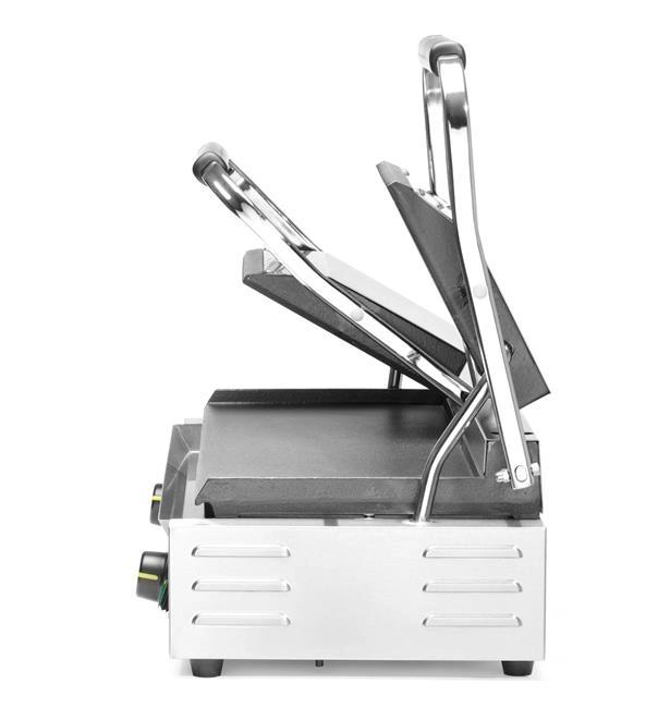 Grill kontaktowy podwójny, góra ryflowana, dół gładki, 3,6 kW, 230 V, 570×395×510 mm | HENDI, 263808