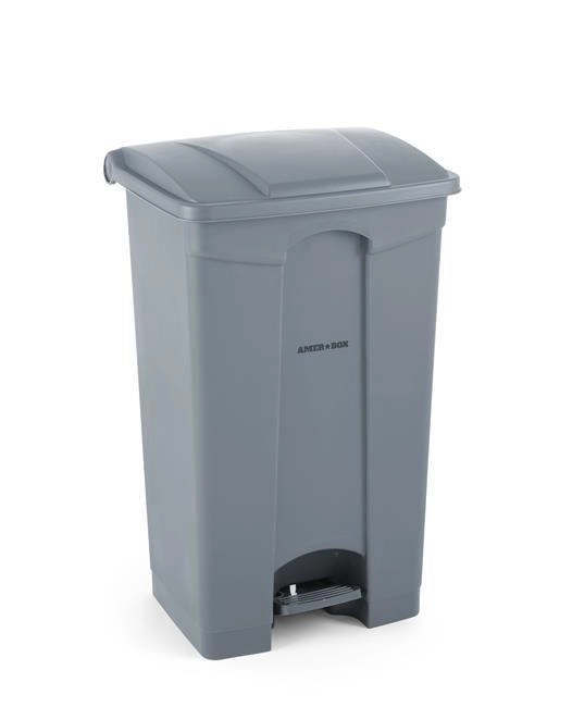 Pojemnik na odpady z pedałem, jasnoszary, 87 l, 500x410x815 mm | AMERBOX, 691168