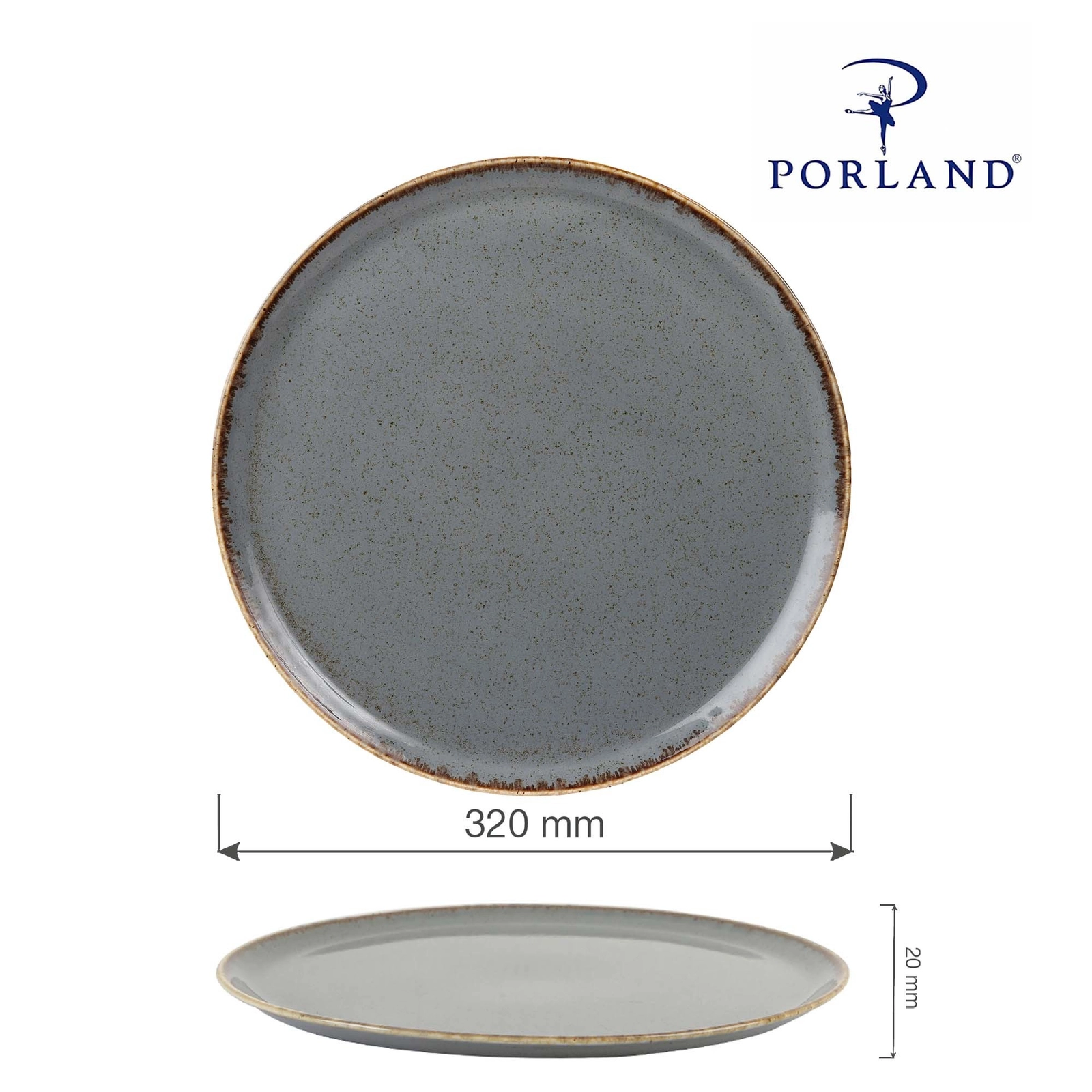 Talerz do pizzy, Ø320 mm | PORLAND, Seasons Stone