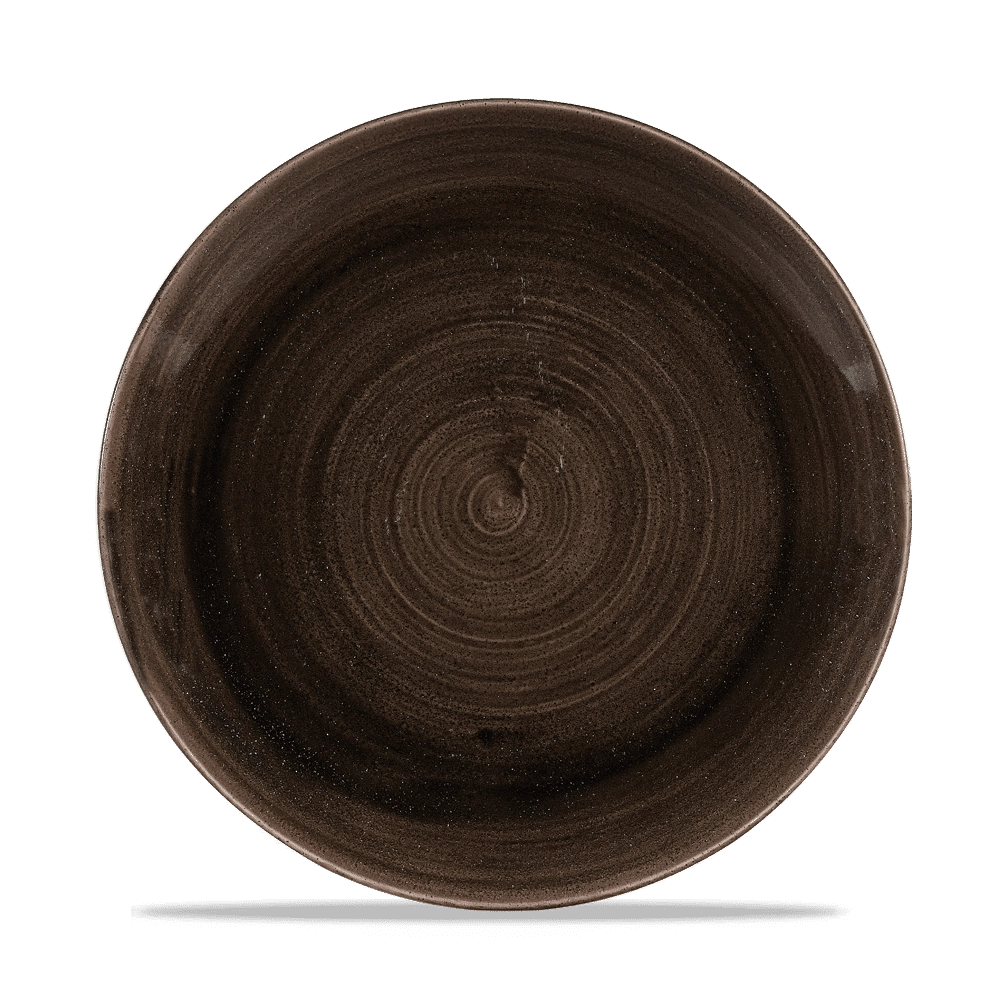Talerz płytki coupe, Ø260 mm | CHURCHILL, Stonecast Patina Iron Black