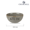 Miska, Ø132 mm, 470 ml | CHURCHILL, Stonecast Peppercorn Grey