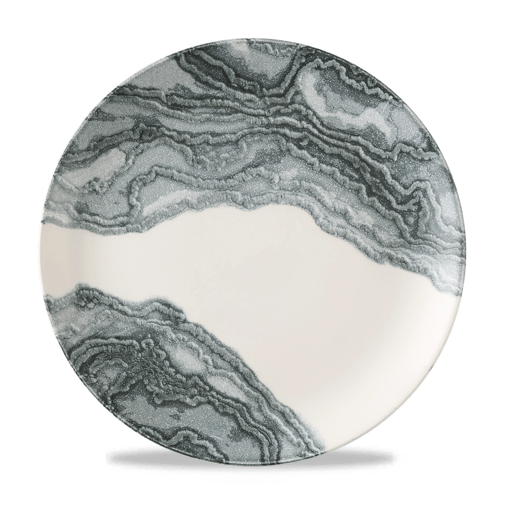 Talerz płytki, Ø290 mm, kremowy | CHURCHILL, Tide Black