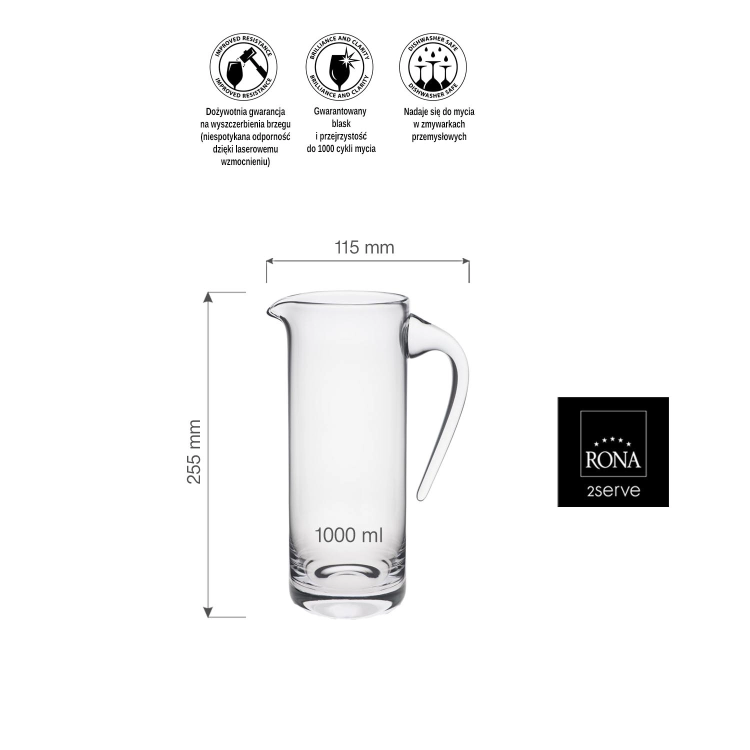 Dzbanek, 1000 ml | RONA, Toscana