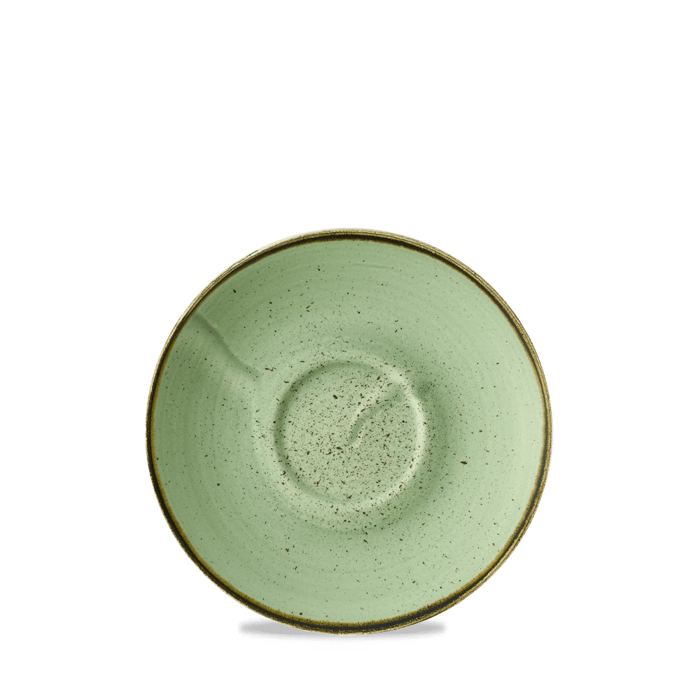 Spodek do cappuccino, Ø160 mm | CHURCHILL, Stonecast Sage Green