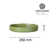 Talerz z wysokim rantem, Ø250 mm, zielony | FINE DINE, Edenic