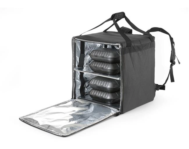 Plecak termoizolacyjny dostawczy, 75,2 l, 410x410x480 mm, czarny | HENDI, 709801
