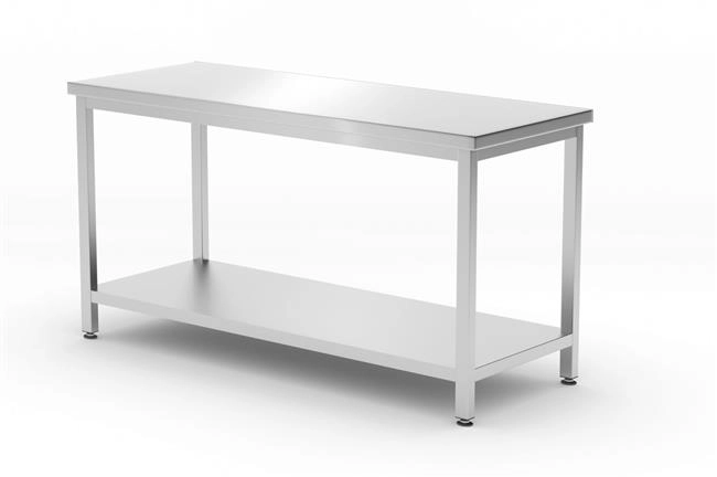 Stół centralny z półką – skręcany, 1600x600x850 mm | HENDI, Kitchen Line