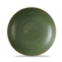 Miska coupe Ø250 mm, zielona | CHURCHILL, Stonecast Sorrel Green