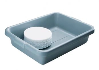 Pojemnik prostokątny z polipropylenu 550x420x140 mm, szary | APS, 11950