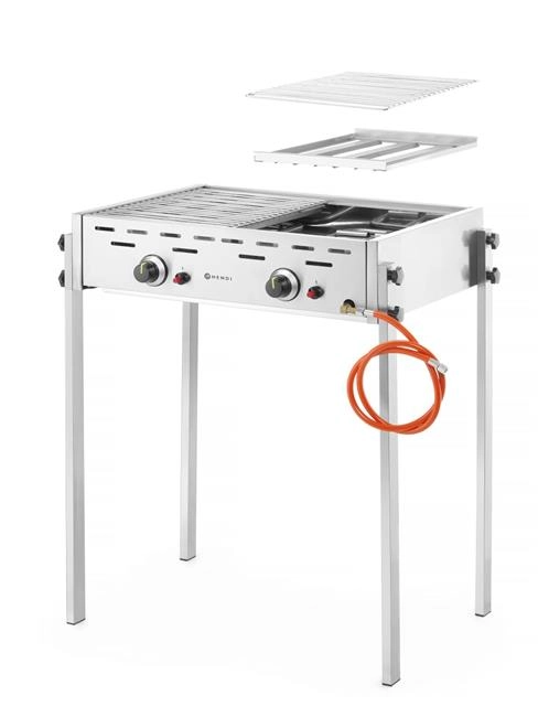 Grill gazowy Roast-Master Pro, 11,6 kW, 790x560x900 mm | HENDI, 148808