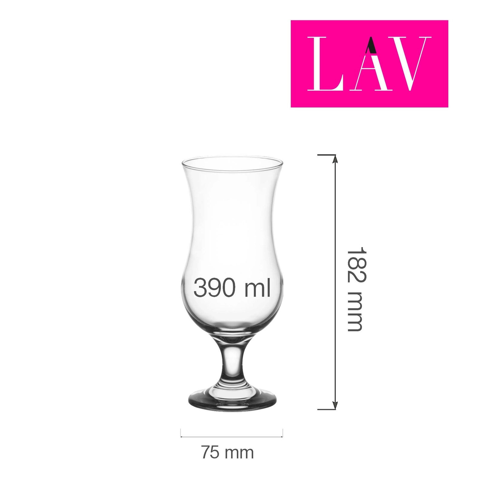 Kieliszek koktajlowy typu hurricane, 390 ml | LAV, Fiesta