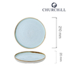 Talerz z wysokim rantem Duck Egg, Ø210 mm | CHURCHILL, Stonecast Duck Egg Blue