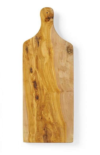 Deska do serwowania z drewna oliwnego z uchwytem, 600x200x18 mm | HENDI, 505267