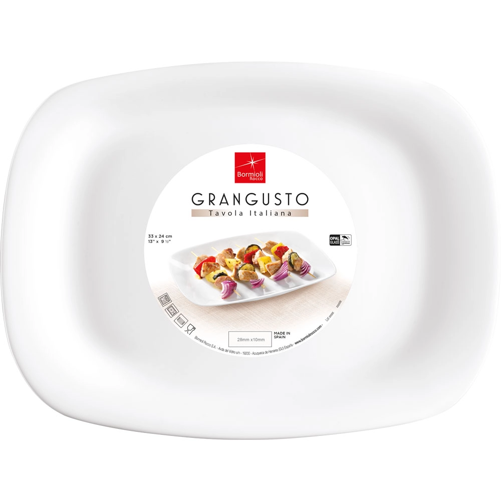 Talerz płytki prostokątny 330x240 mm | BORMIOLI ROCCO, Grangusto
