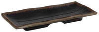 Taca z melaminy 390x160 mm, czarno-brązowa | APS, Marone
