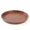 Taca drewniana z wysokim rantem, ⌀360×30 mm, brązowa | AMERBOX, 507766