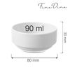 Miseczka sztaplowana, 90 ml, Ø80 mm | FINE DINE, Bianco