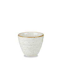 Kubek na frytki ryflowany, 100×80 mm, 280 ml | CHURCHILL, Stonecast Barley White