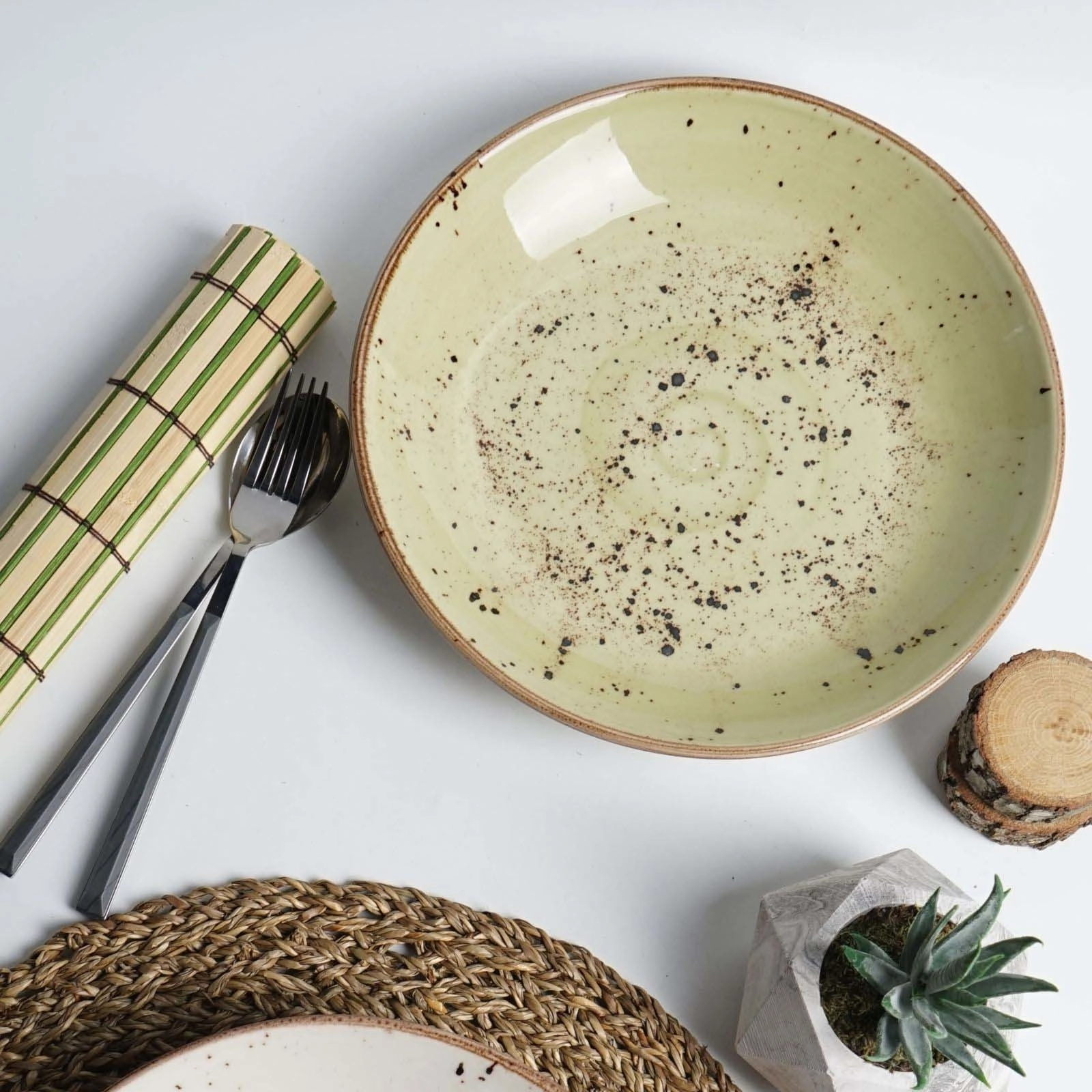 Talerz głęboki coupe, Ø230 mm, 900 ml, zielony | FINE DINE, Olive