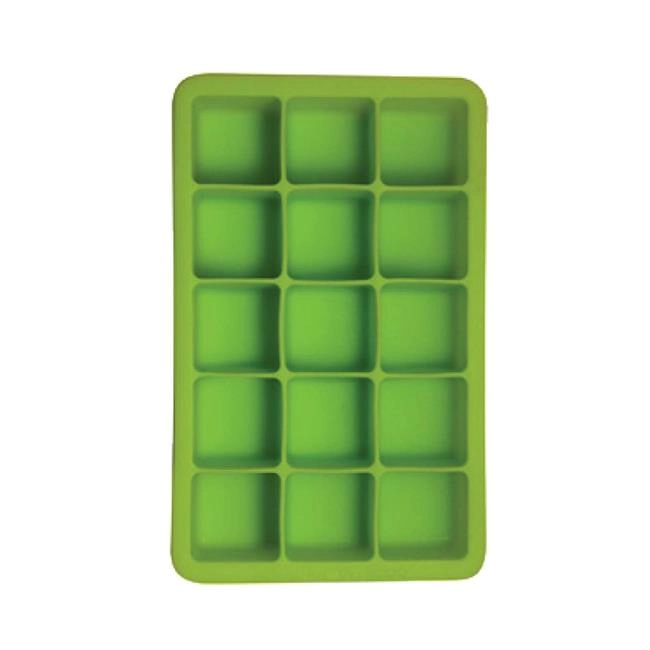 Forma silikonowa do sześciennych kostek lodu 30x30x30 mm, zielona | BARUP, 594230