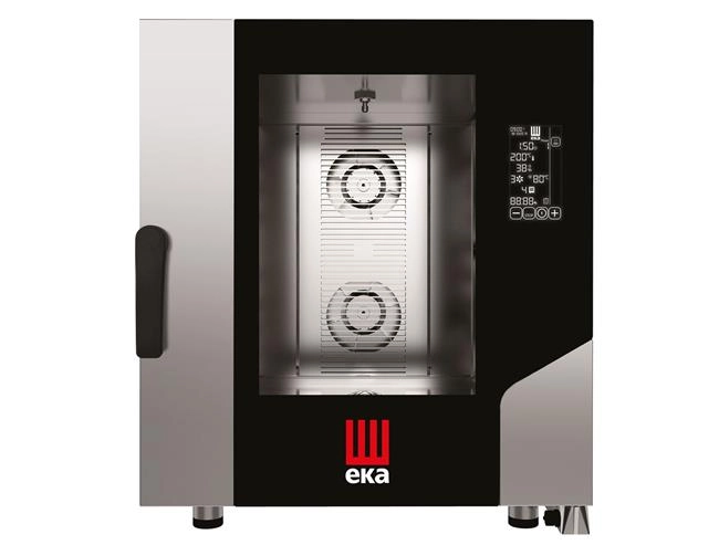 Piec konwekcyjno-parowy 7×GN 1/1, elektryczny 400V/10,4 kW, 730×849×850 mm | TECNOEKA, Millennial Black Mask
