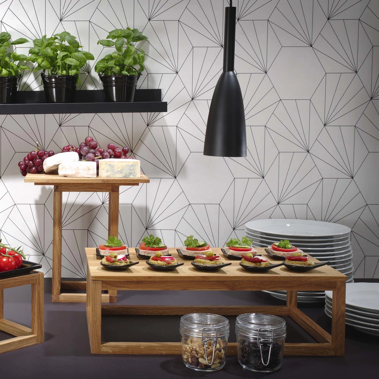 Podstawa pod tace GN 1/2, 325×265×160 mm | FINE DINE, Madeira Black