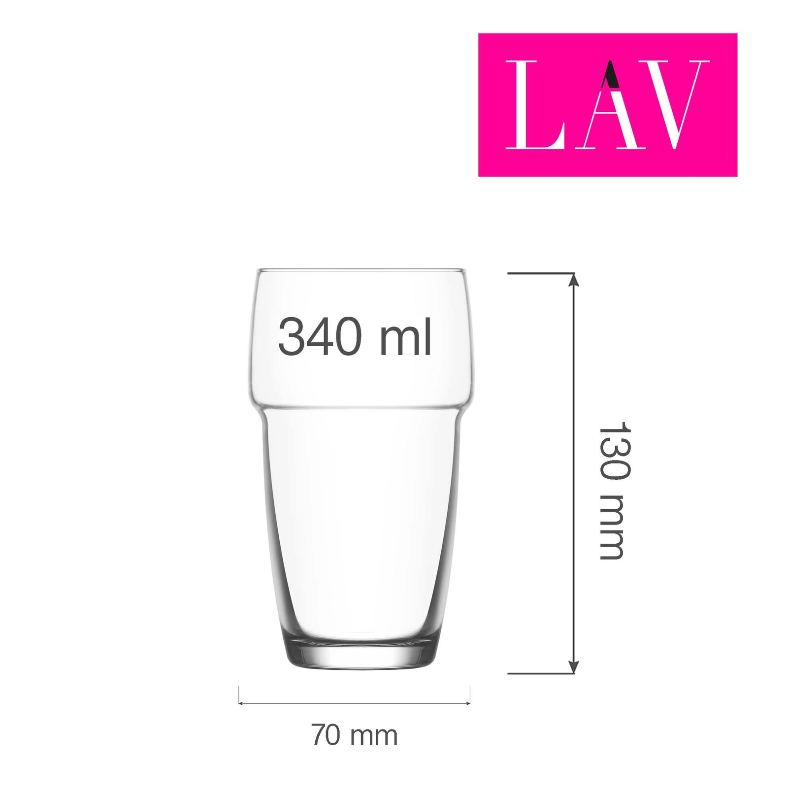 Szklanka wysoka long drink, 340 ml | LAV, Galata