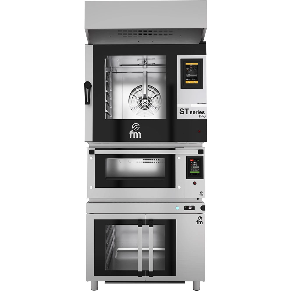Piec statyczny piekarniczy z nawilżaniem, elektryczny, dotykowy, 5.4 kW, 885x990x385 mm | FM INDUSTRIAL, ST-Bakery