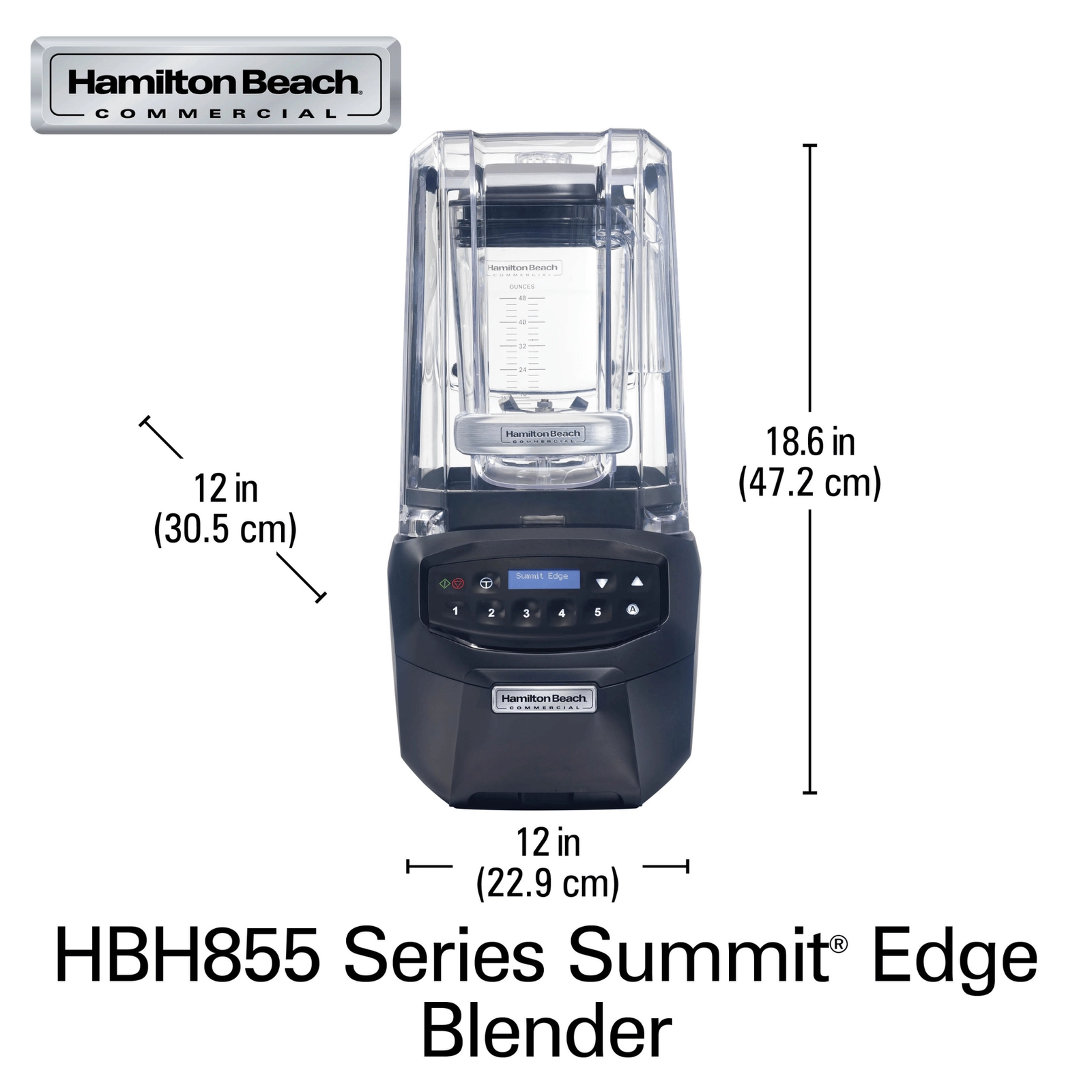 Blender profesjonalny Summit Edge, 1,4 l, 2000 W, 226×312×473 mm | HAMILTON BEACH COMMERCIAL, HBH855-CE