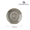 Spodek espresso, Ø118 mm | CHURCHILL, Stonecast Peppercorn Grey