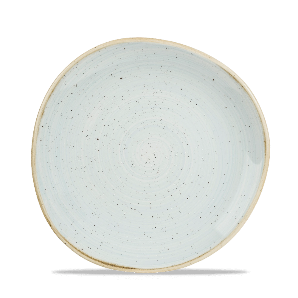 Talerz płytki o organicznym kształcie, Ø210 mm | CHURCHILL, Stonecast Duck Egg Blue