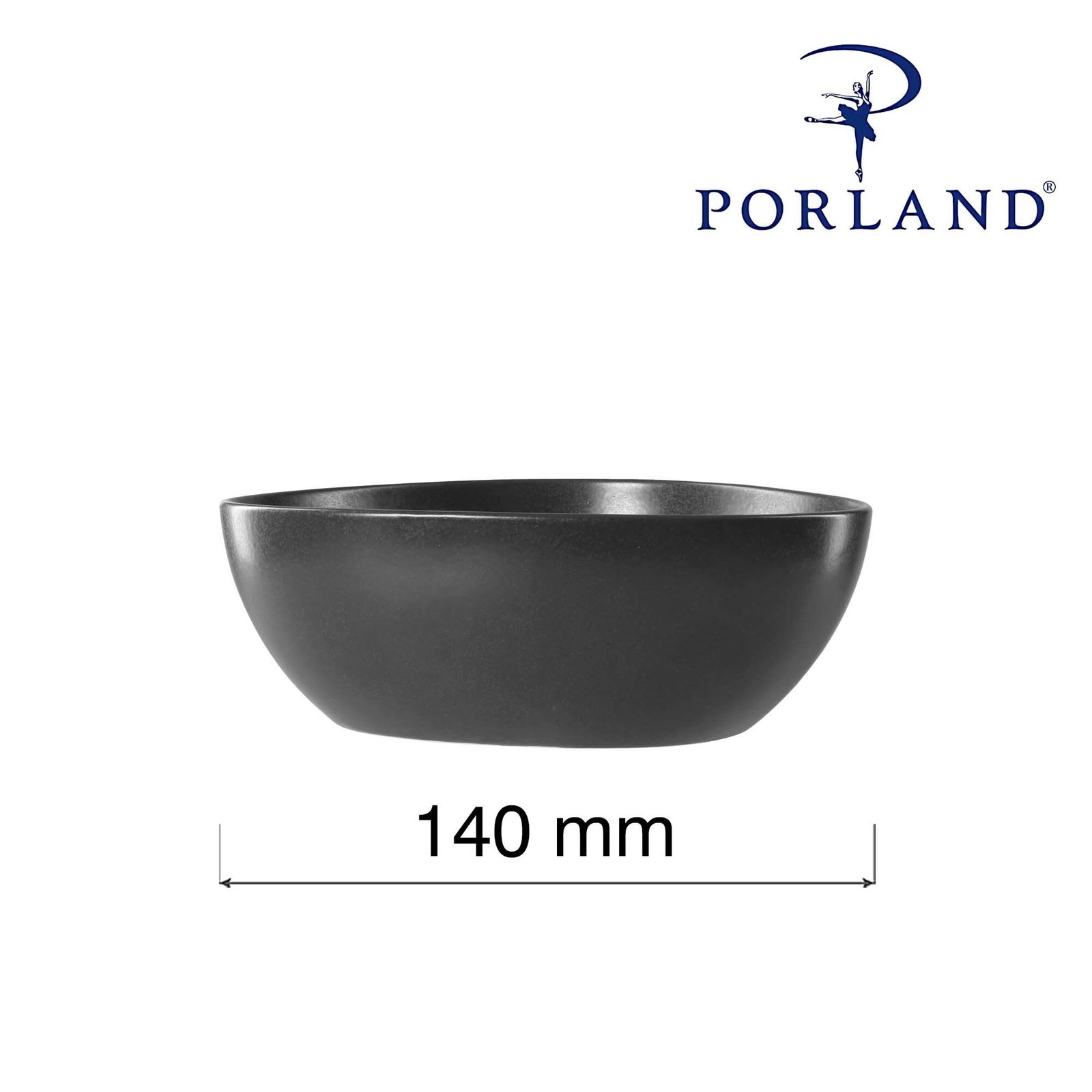Miska trójkątna, 140 mm, czarna, grafitowa | PORLAND, Seasons Coal