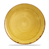 Talerz płytki, Ø288 mm | CHURCHILL, Stonecast Mustard Seed Yellow
