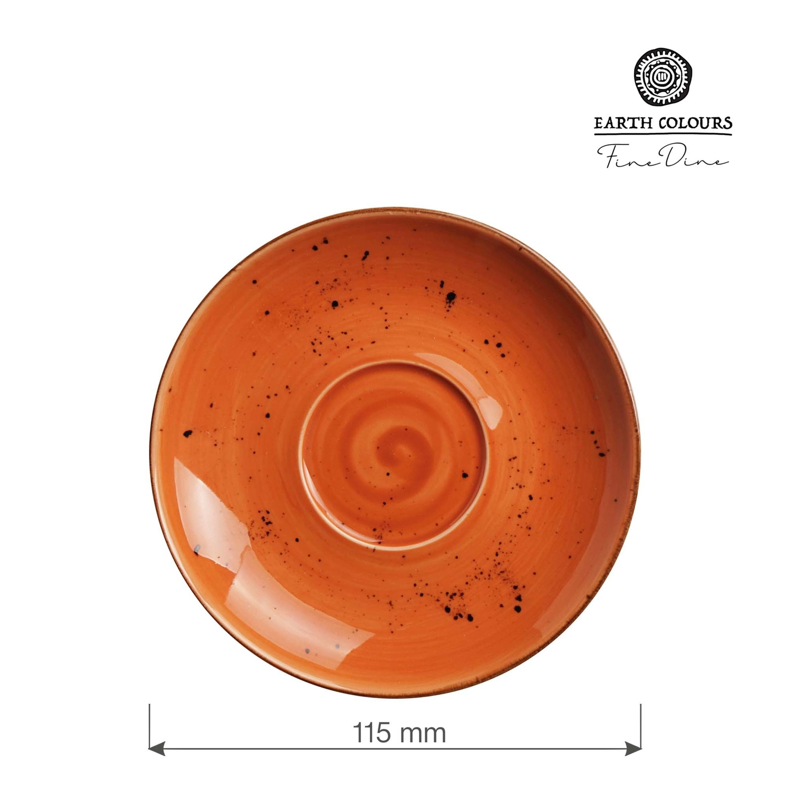 Spodek do espresso, Ø115 mm, pomarańczowy | FINE DINE, Dahlia