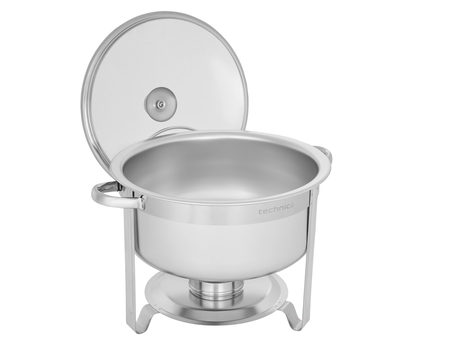 Podgrzewacz okrągły ze szklaną pokrywą 7,5 l | TECHNICA, Silver Line