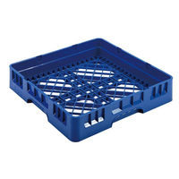 Kosz podstawowy do szkła, 500×500×100 mm, maks. wys. 70 mm, niebieski | AMERBOX, 877555