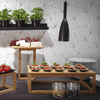 Naczynie fingerfood kwadratowe, 80×80 mm, czarne | FINE DINE, Vetro