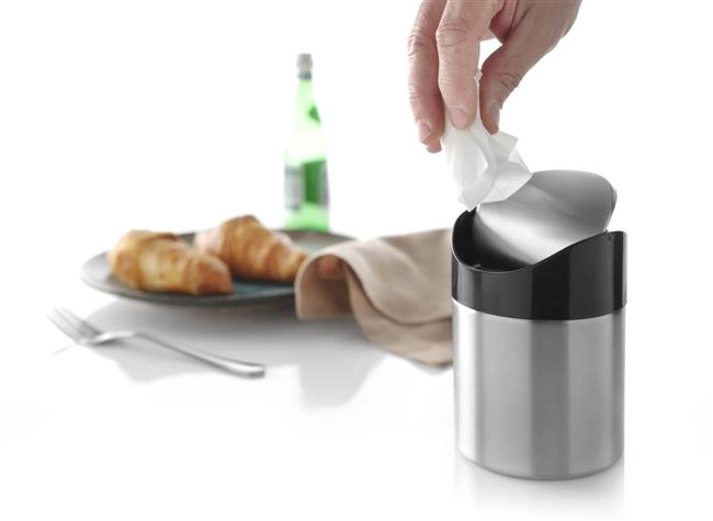 Śmietniczka stołowa z pokrywką, ø95x130 mm | HENDI, 440711