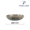 Miska płytka, Ø220 mm, ciemnoszara | PORLAND, Seasons Stone
