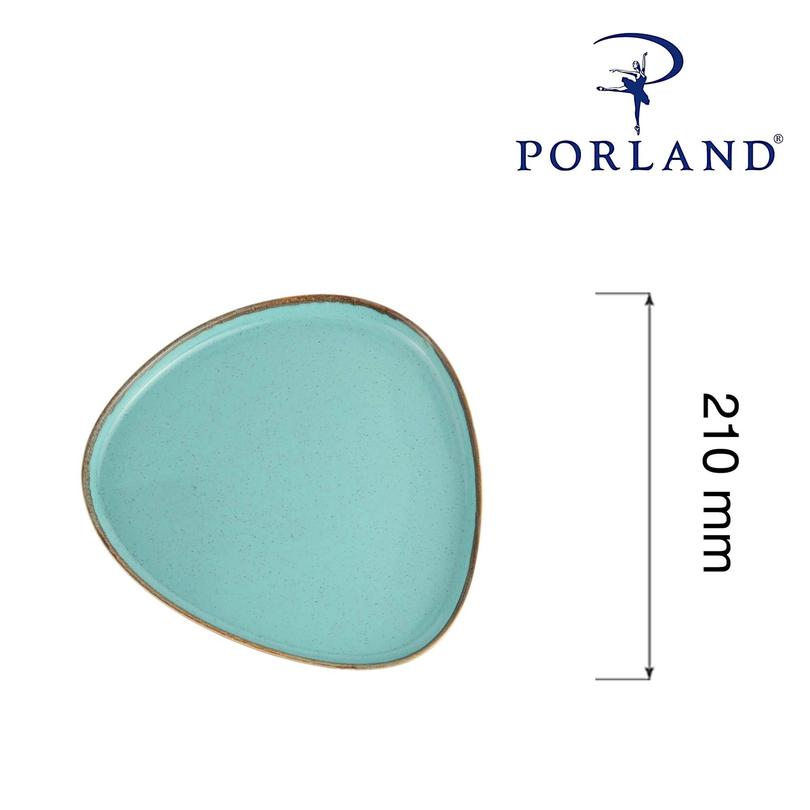 Talerz trójkątny, 210 mm, niebieski | PORLAND, Seasons Laguna