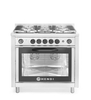 Kuchnia gazowa 5-palnikowa z piekarnikiem konwekcyjnym i grillem, 14,3 kW + 2,9 kW, 230 V, 900×653×900 mm | HENDI, Kitchen Line