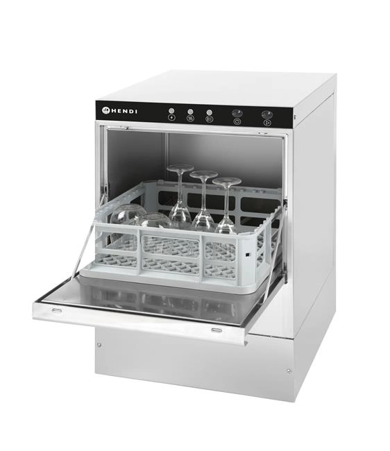 Zmywarka do szkła 400x400 mm, sterowana elektromechanicznie, 230 V, 2,8 kW, 472x566x705 mm | HENDI, 230299