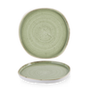 Talerz z wysokim rantem o organicznym kształcie, Ø260 mm | CHURCHILL, Stonecast Sage Green