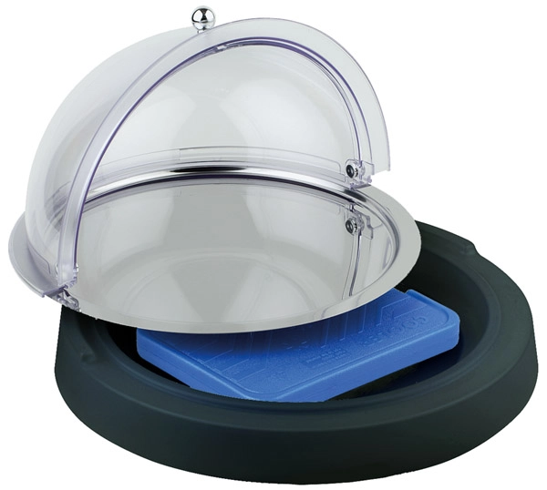Witrynka chłodząca okrągła Ø420 mm, czarna | APS, Top Fresh