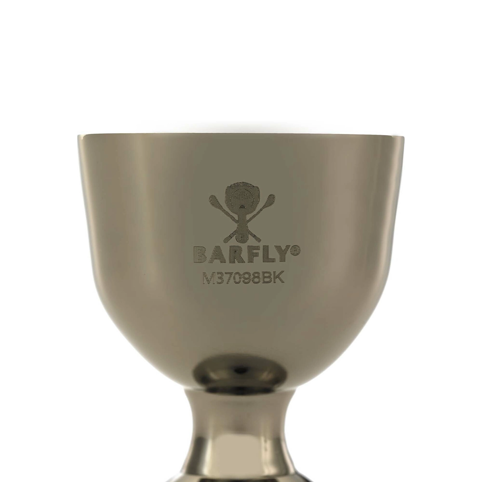 Miarka barmańska Bell z prostą krawędzią, ze stali nierdzewnej, czarna, 25/50 ml | BARFLY, Bell