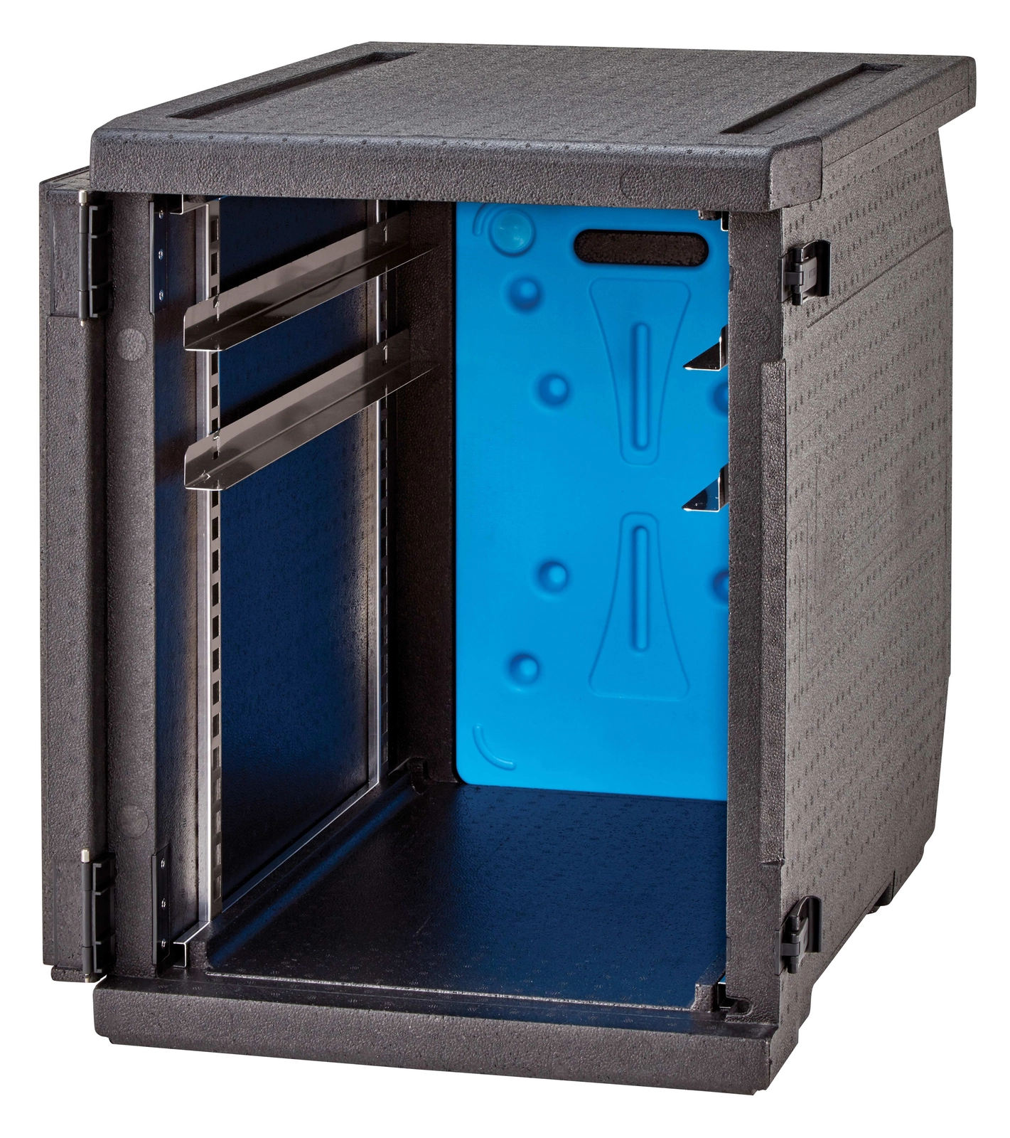 Pojemnik termoizolacyjny, 155 l, głębokość 615 mm, ładowany od przodu, 770x540x687 mm, czarny | CAMBRO, EPP4060FADJR110