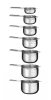 Miarki stalowe - zestaw 7 szt., 240 ml | HENDI, 596487