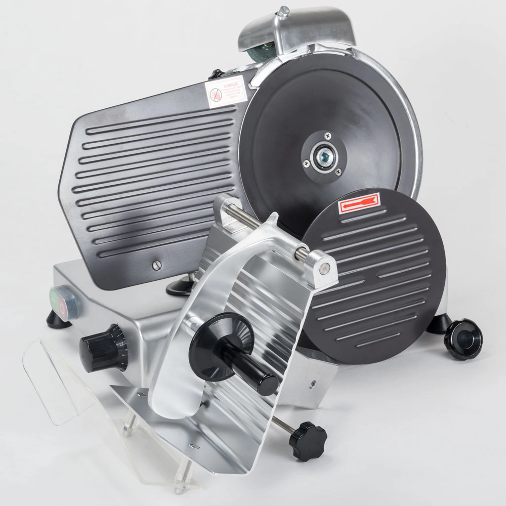 Krajalnica do wędlin i serów z powłoką nieprzywierającą, nóż Ø220 mm, 0.32 kW, 380x440x340 mm | STALGAST, 722221