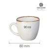 Filiżanka do espresso, 90 ml, pomarańczowa | FINE DINE, Vanilla