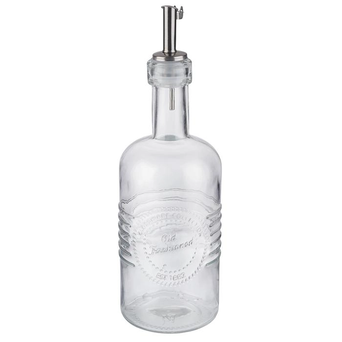 Butelka do oleju lub octu 0,35 l, 70x220 mm, przezroczysta, inox | APS, 40511